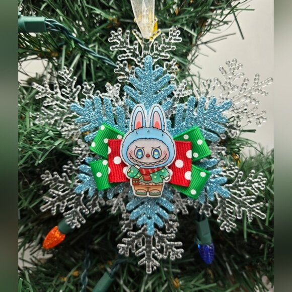 NWT Labubu Ornament The Monsters Pop Mart Christmas Holiday Decor OOAK Handmade - Picture 1 of 4